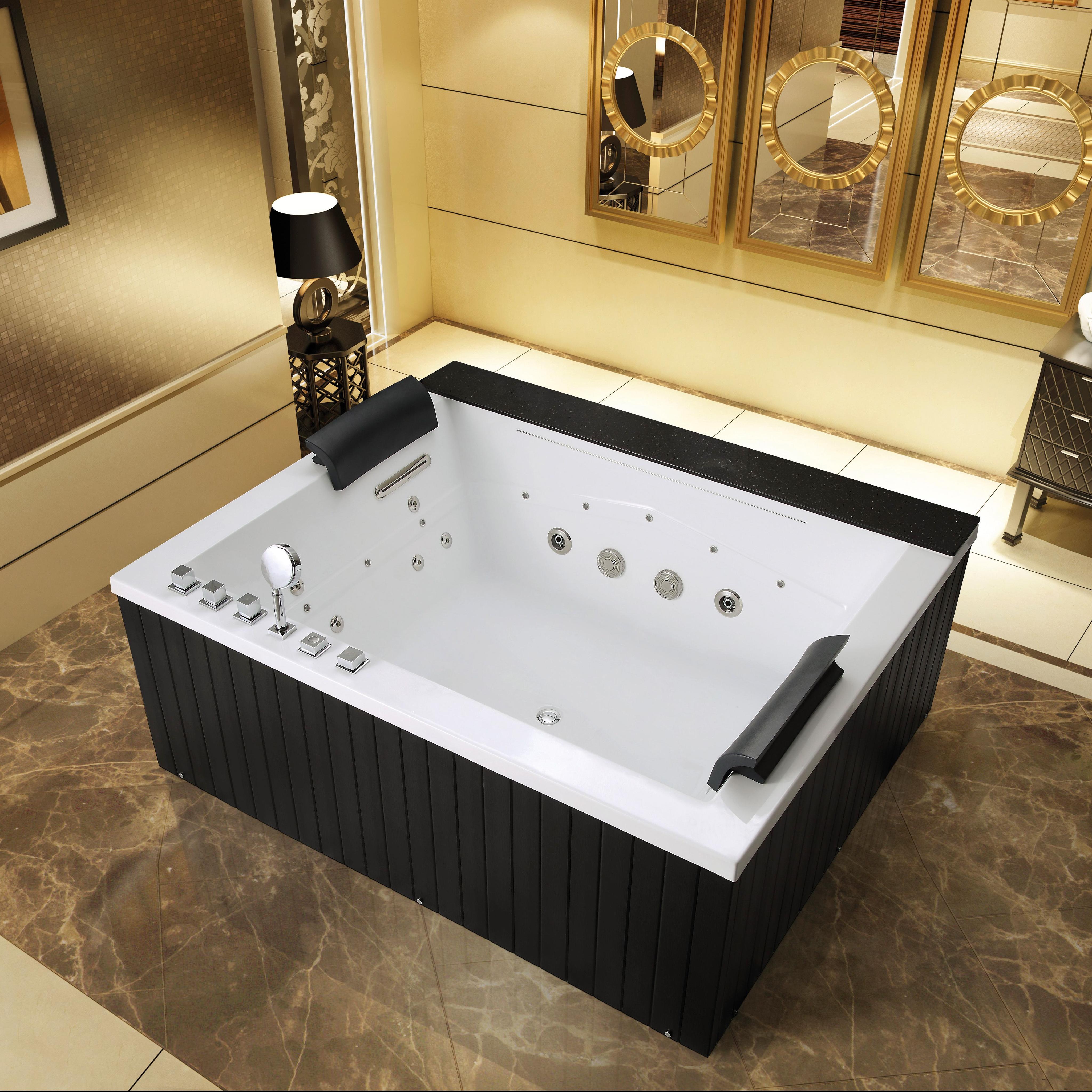 WB-5035 Round Spa Bathtub with Dual Hydrotherapy LED Ambiance Whirlpool Bathtub (Copy)