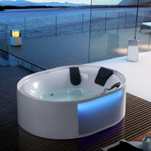 Load image into Gallery viewer, WB-5035 Round Spa Bathtub with Dual Hydrotherapy LED Ambiance Whirlpool Bathtub
